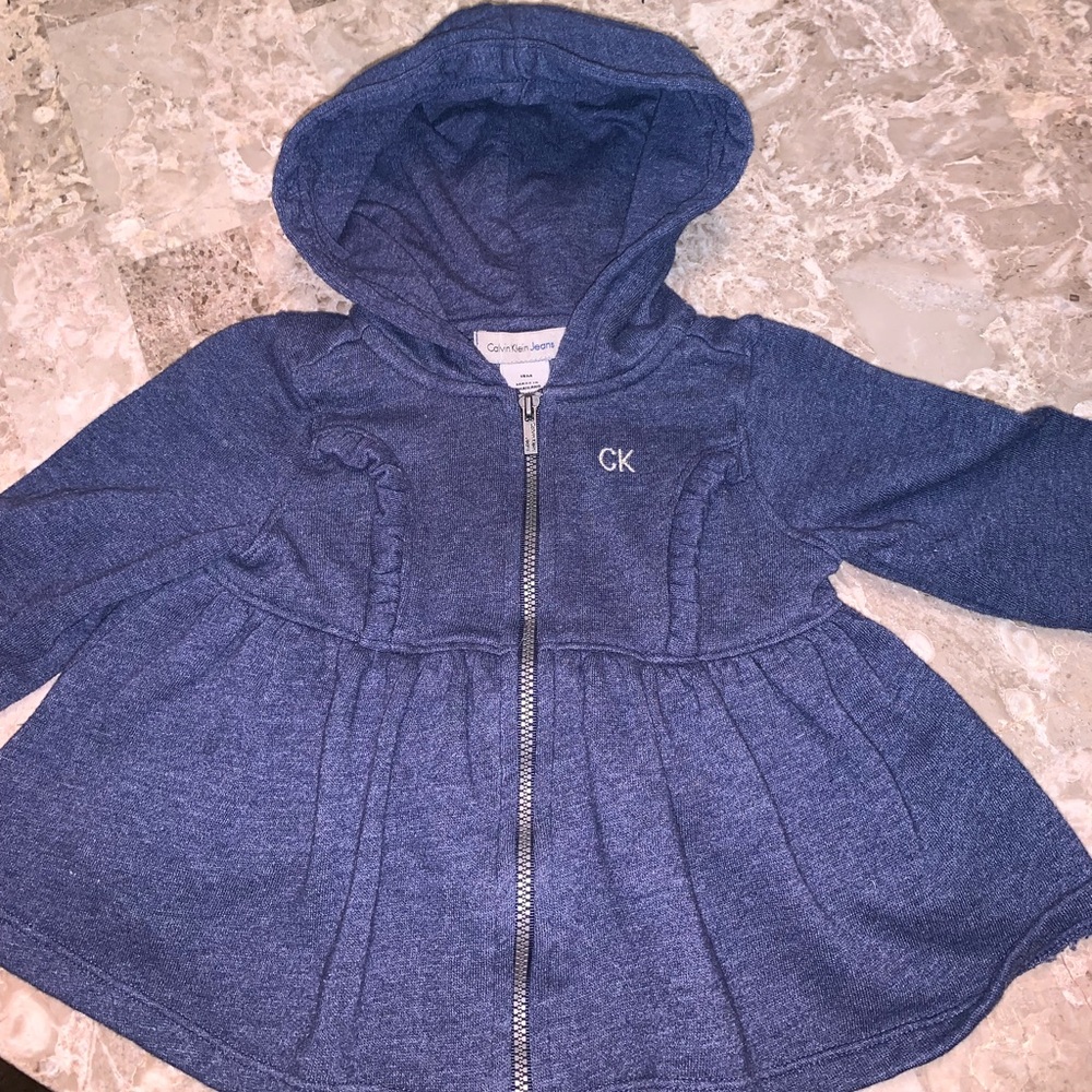 Calvin Klein Navy Blue Zip Up Hoodie